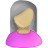 user female olive pink grey Icon